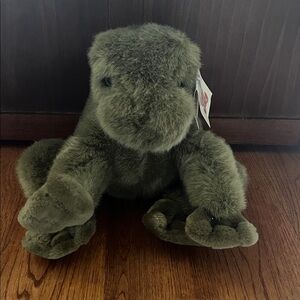 Plush Green Stuffed Gund Ribbit that makes Noise When Shaken